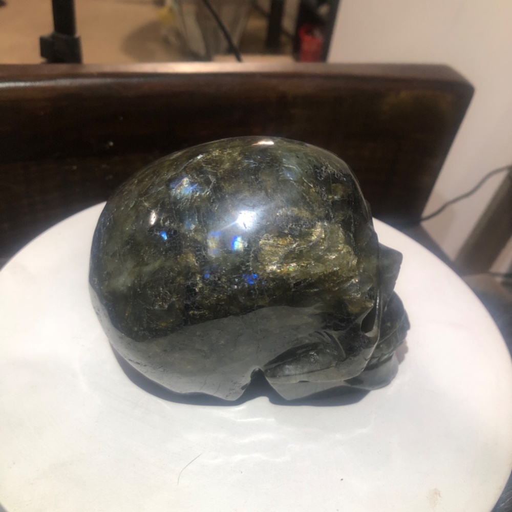 LABRADORITE SKULL - Picture 4 of 8